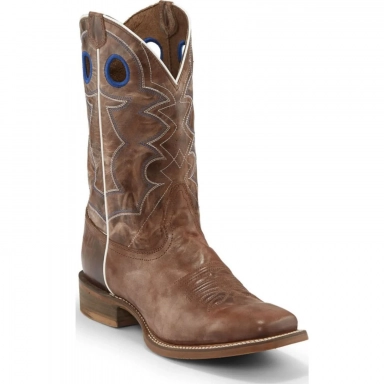 Nocona Boots Mens 11 Go Round Tan Cowboy Boot