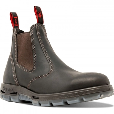 Redback Unisex Bonsall Claret Dark Brown Oil Kip Slip-On