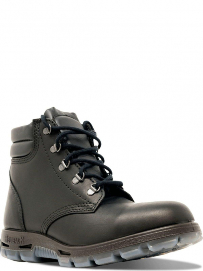 black lace up steel toe boots