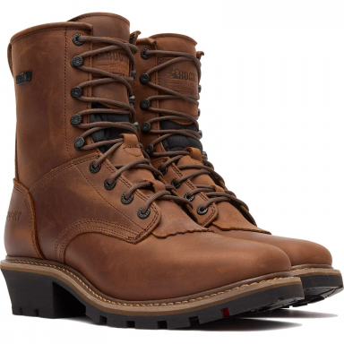 Rocky Mens Square Toe Logger Waterproof Work Boot