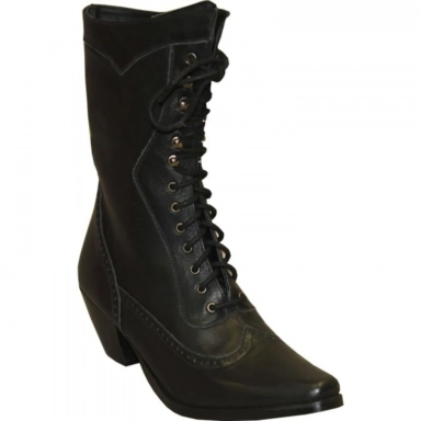 Rawhide Womens 8 Inch Leather Snip Toe Western Cowgirl Boot