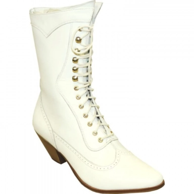Rawhide Womens 8 Inch Leather Snip Toe Western Cowgirl Boot White