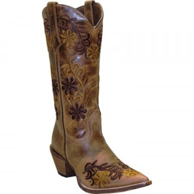 Rawhide Womens Tan Embroidered Cowgirl Boot 5024