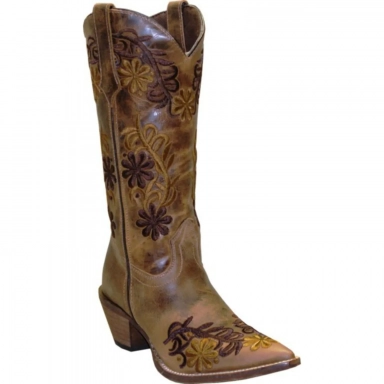 Rawhide Womens 12 Inch Leather Pointed Toe Western Cowgirl Boot