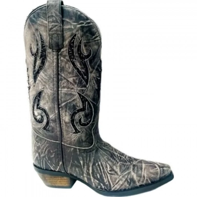 Rawhide Womens Foley 11 Black Cowhide Western Cowgirl Boot