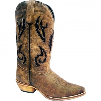 Rawhide Womens Foley 11 Brown Cowhide Western Cowgirl Boot