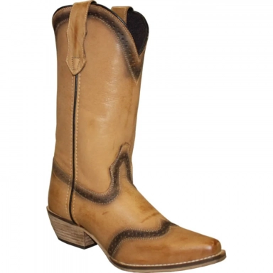 Rawhide Womens Patsy 11" Tan Chocolate Cowgirl Boot