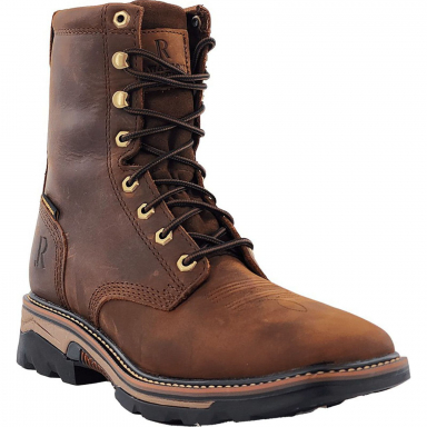 RWatson Mens Peanut Cowhide Lace Up Work Boots RW1021-CT-WP