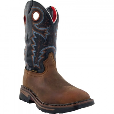 R Watson Midnight Black Wide Square Toe Buffalo Steel Toe Work Boot