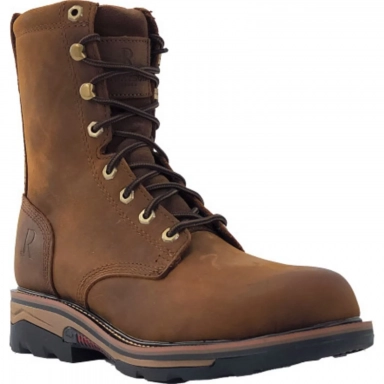 R Watson Peanut Wide Round Toe Waterproof Work Boot