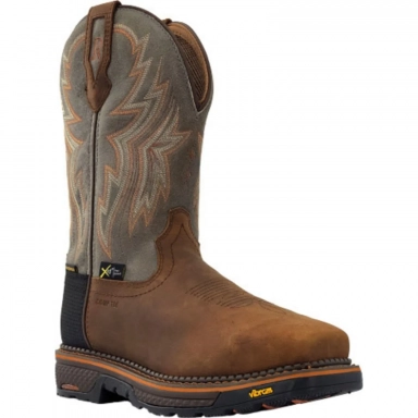 R Watson Smoke Gray Wide Square Composite Toe Metatarsal Guard Work Boot