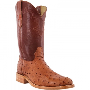 R Watson Mad Dog Peanut Tono Roper Full Quill Ostrich Western Boot