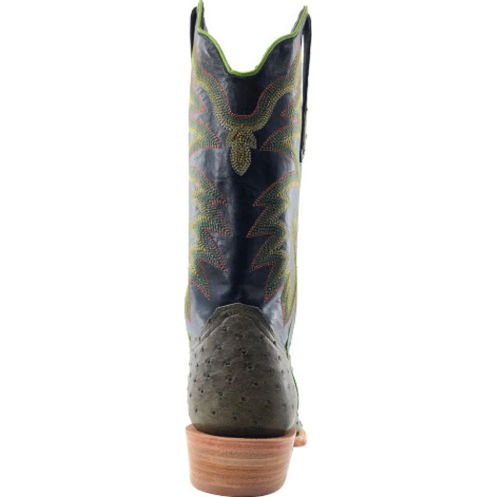 R Watson Mens Forest Green Full Quill Ostrich Western display picture 2