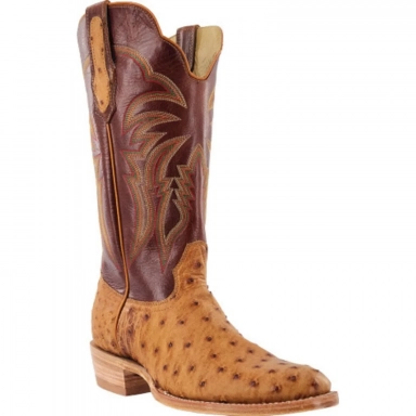 R Watson Sierra Ranch Super Roper Full Quill Ostrich Western Boot