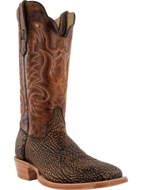 R Watson Golden Fire Narrow Square Toe Ring Lizard Western Boot