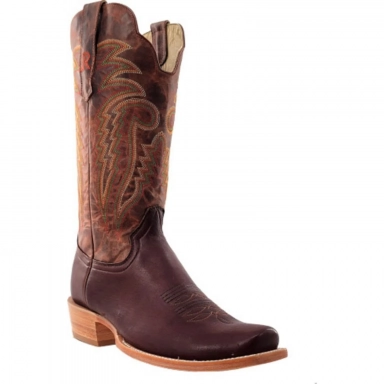 R Watson Desert Meil Narrow Square Toe Deer Western Boot