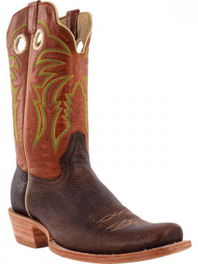 R Watson Cinnamon Sinatra Narrow Square Toe Western Boot