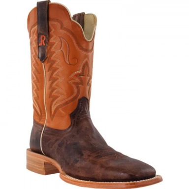 R Watson Benedictine Wide Square Toe Goat Western Boot