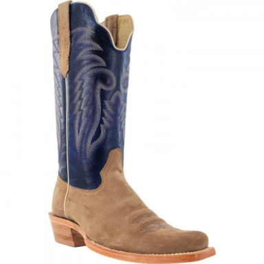 R Watson Azul Sinatra Narrow Square Toe Boar Western Boot