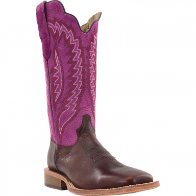 R Watson Violet Wide Square Toe Western Boot