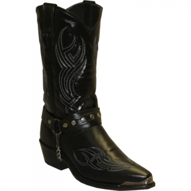 Sage Mens 12" Black Western Boots 3010