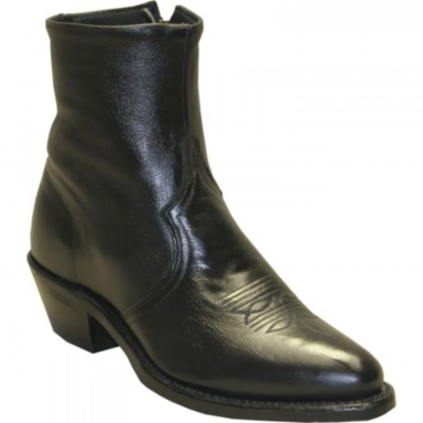 Sage Mens 7 Black Cherry Cowhide Zipper Cowboy Boot Style