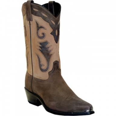 Sage Mens 12 Inch USA Made Cowhide Leather Snip Toe Western Cowboy D2E
