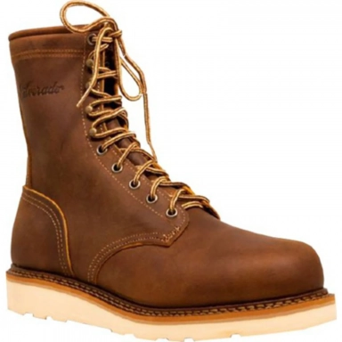 Silverado Mens 8 Tan Lace-Up Work Boot Inch
