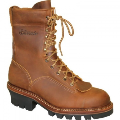 Silverado Mens 9 Tan Logger Lace-Up Work Boot