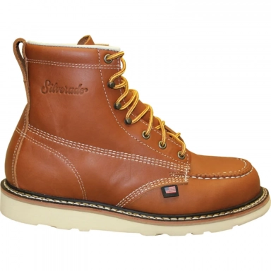 Silverado Mens 6 Fairhope Moc Toe Work Boot Brown