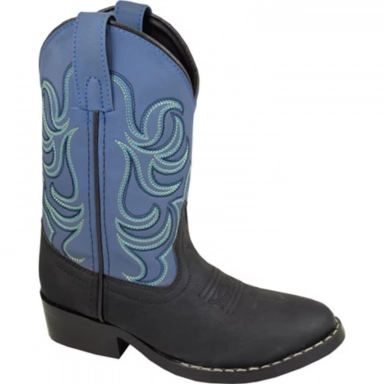 Smoky Mountain Kids Monterey Black-Blue Western Boot