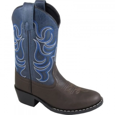 Smoky Mountain Kids Monterey Brown-Navy Western Boot