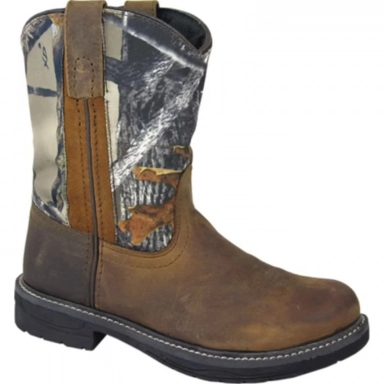Smoky Mountain Kids Buffalo Brown-Camo Western Work Boot