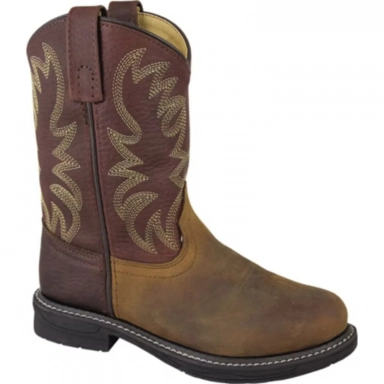 Smoky Mountain Kids Buffalo Brown-Black Western Work Boot