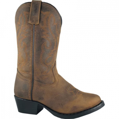Smoky Mountain Kids Denver Brown Oiled Distress Western Boots 3034