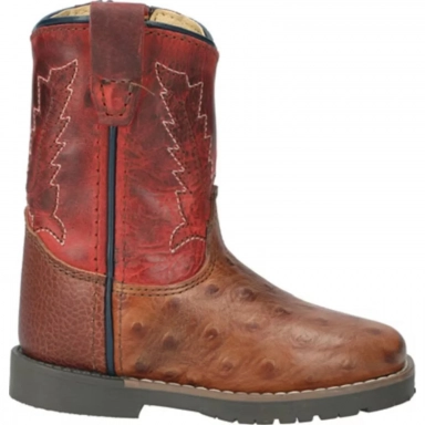 Smoky Mountain Kids Toddler Autry Cognac-Red Western Boot