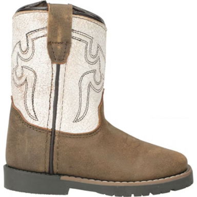 Smoky Mountain Toddler Autry Brown Distress-Antique White Western Boots 3109T