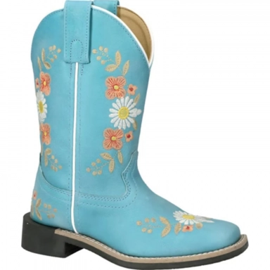 Smoky Mountain Kids Desert Flowers Turquoise Western Boot