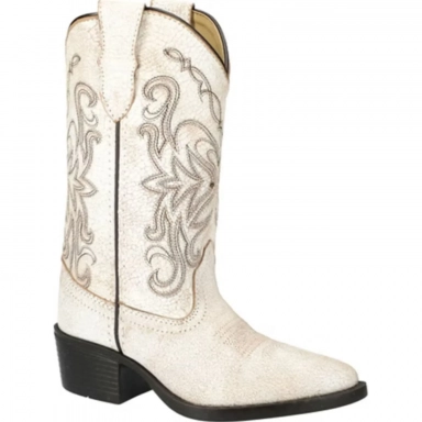 Smoky Mountain Kids Antique White Western Boot