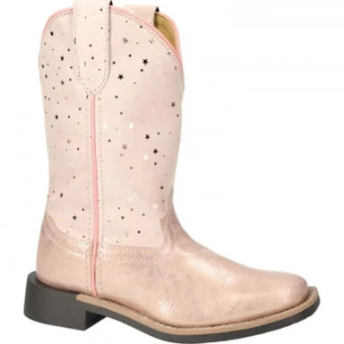 Smoky Mountain Kids Starlight Pink Glitter-Crazy Horse Western Boot