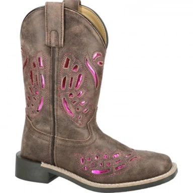 Smoky Mountain Kids Trixie Brown Distress Western Boot