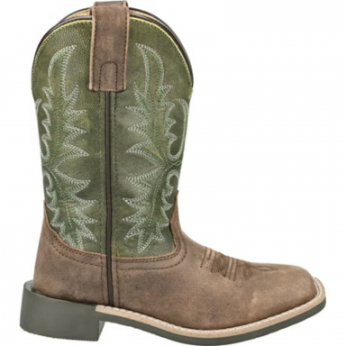 Smoky Mountain Kids Harrison Brown Distress-Green Distress Western Boots 3412