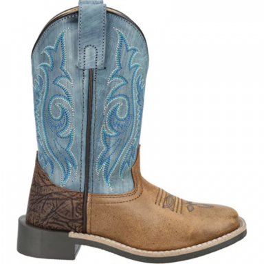 Smoky Mountain Kids Cole Vintage Brown-Vintage Blue Western Boots 3422