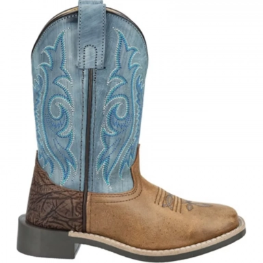 Smoky Mountain Kids Cole Vintage Brown-Vintage Blue Western Boot