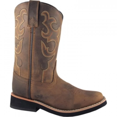 Smoky Mountain Kids Pueblo Dark Crazy Horse Western Boot