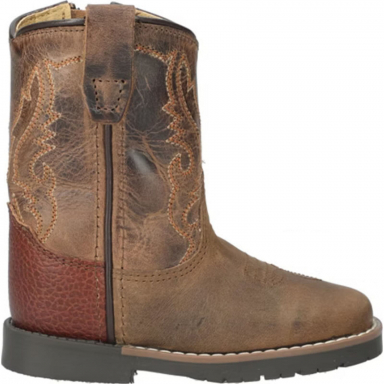 Smoky Mountain Toddler Autry Brown Distress-Brown Crackle Western Boots 3662T