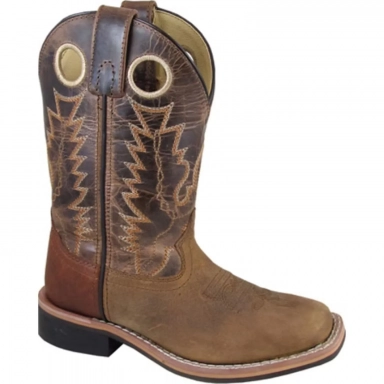 Smoky Mountain Kids Jesse Brown Distress-Brown Crackle Western Boot