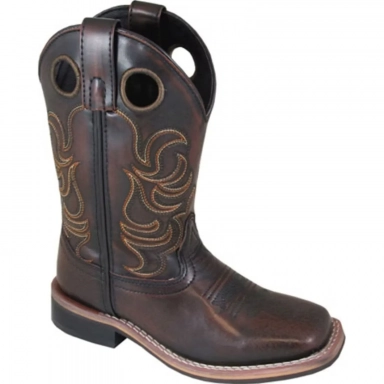 Smoky Mountain Kids Landry Chocolate Brush Off Western Boot