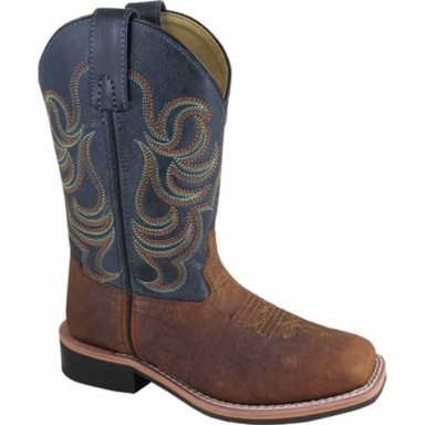 Smoky Mountain Kids Jesse Brown-Navy Western Boots 3749