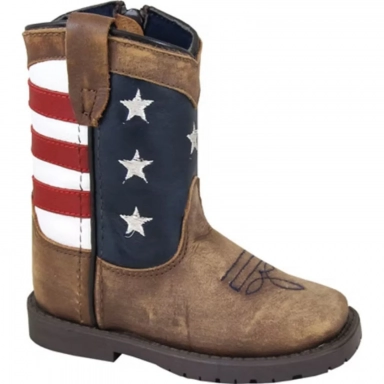 Smoky Mountain Kids Toddler Autry Vintage Brown Western Boot